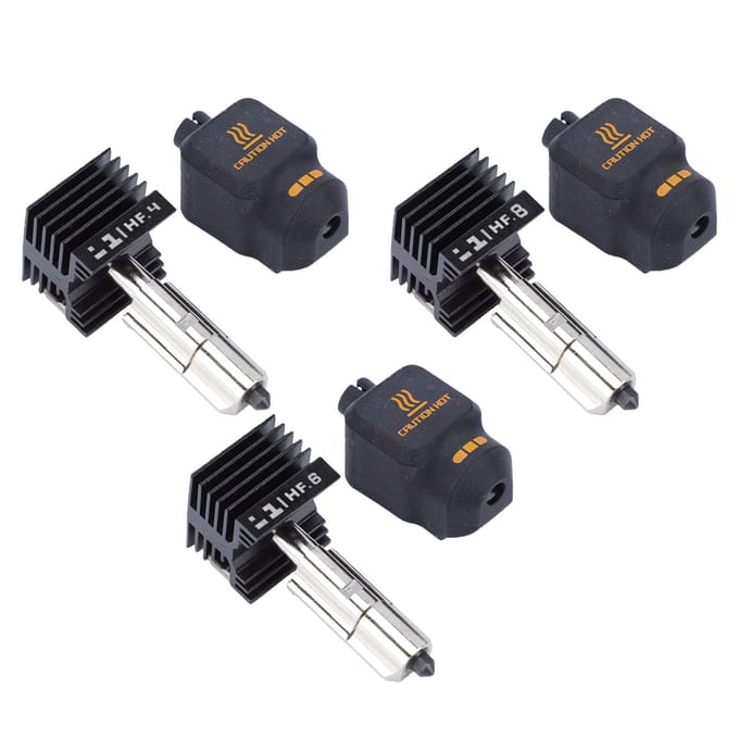 Vervangende Hotend Kit voor Bambu Lab H2D H2S H2C P2S 0.4 0.6 0.8MM Gehard Stalen Mondstuk met Siliconen Cover black