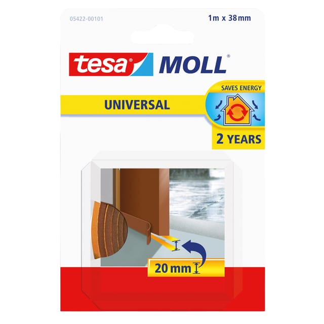 tesa 05422-00101-02 Afdichtingstape tesamoll Universal Bruin (l x b) 1 m x 38 mm 1 stuk(s)