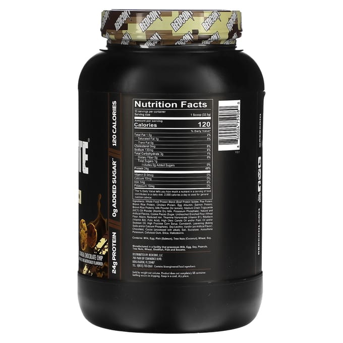 Redcon1, MRE Lite, Protéine d'Aliments Entiers, Avoine et Pépites de Chocolat, 2,15 lb (975g)