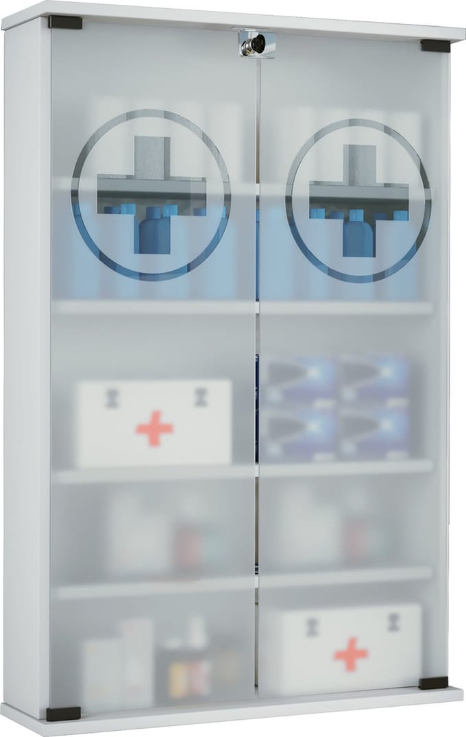 Medicijnkast Apothekerskast Wandkast afsluitbaar Janula
