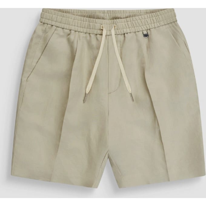 Shorts van linnen-viscosemix model 'NEIL'