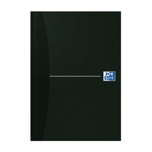 Oxford OFFICE Essentials gebonden boek 192 bladzijden gelijnd formaat A5 smart black