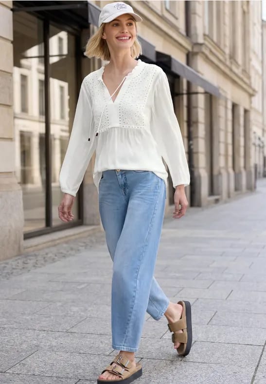 Street one - Dames bloes - Maat 36 - Vrouwen - wit - Viscose