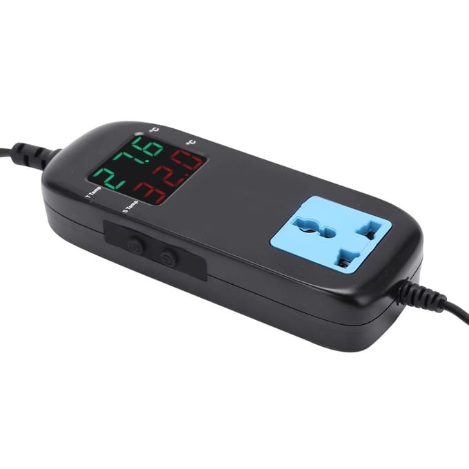 Digitale Display Thermostaat Intelligente Elektronische Temperatuurregelaar Regulator AC ~ black