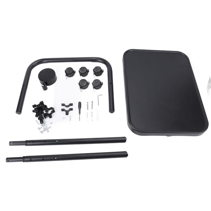Table de lit à roulettes, 3 niveaux de hauteur, support magnétique pliable et inclinable pour ordinateur portable, lit roulant gray