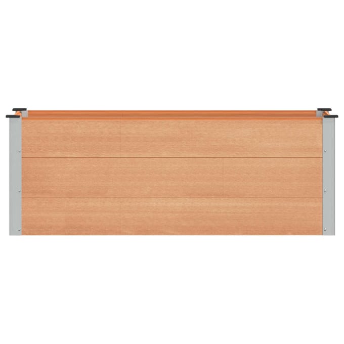 vidaXL - Verhoogde - plantenbak - Bruin - 150 - x - 50 - x - 54 - cm - WPC - en - Aluminium