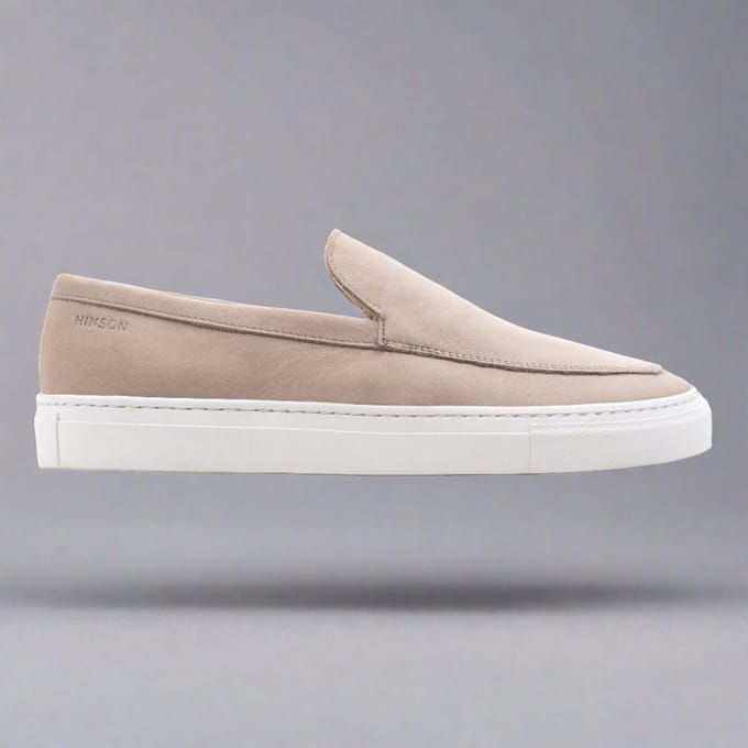 Hinson malton plain loafers heren sand nubuck
