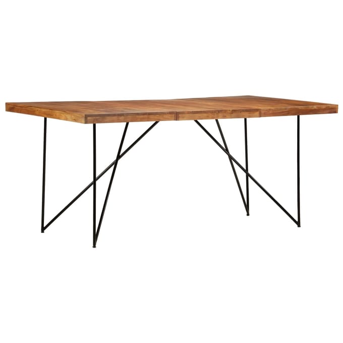 vidaXL - Eettafel - 180x90x76 - cm - massief - acaciahout