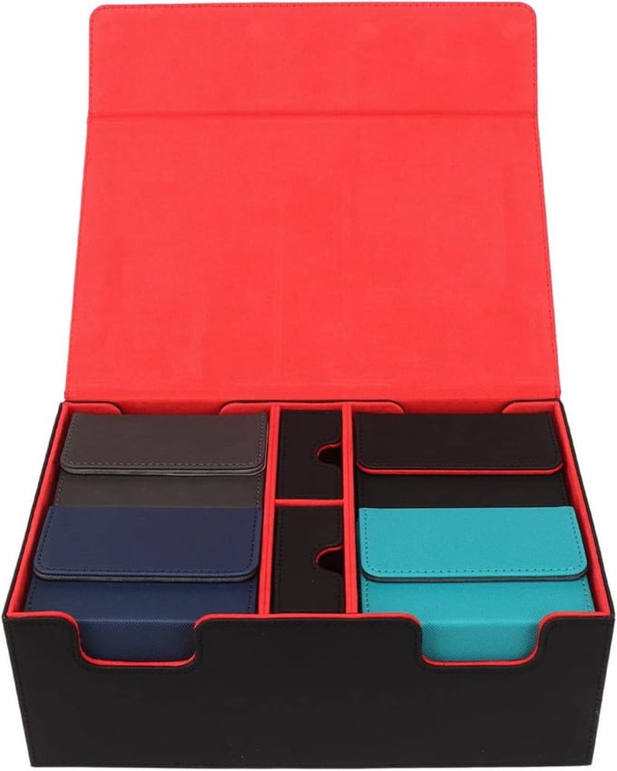 Game Card Storage Case - Waterbestendig PU-leer Card Deck Box voor thuis