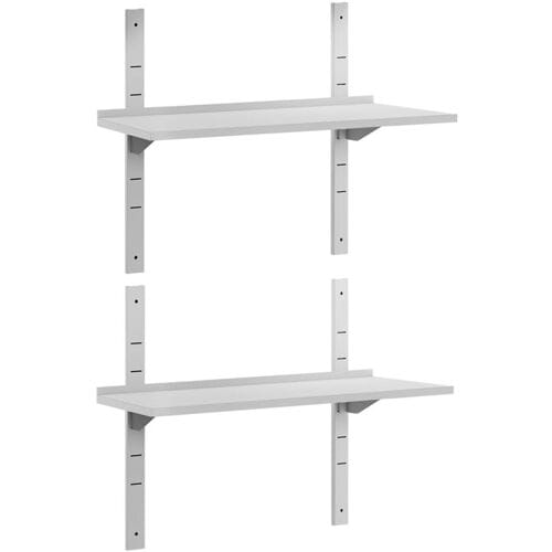 GGM Gastro Dubbele RVS wandschap ECO - 1200x400mm zilver
