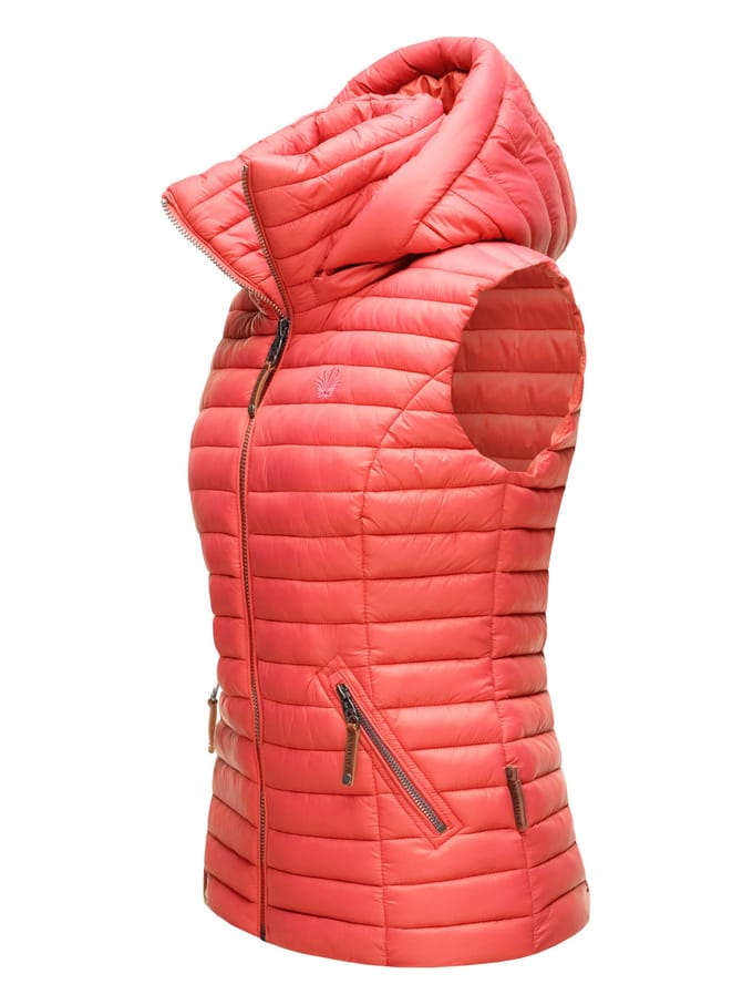 Navahoo Dames Gewatteerde Bodywarmer Shadaa – Lichte Weste met Afneembare Capuchon