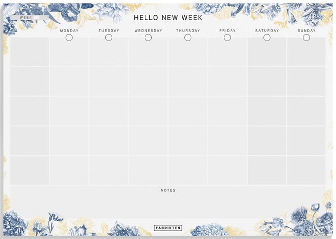 Fabrikten Weekplanner Delfts - A4 - Familieplanner