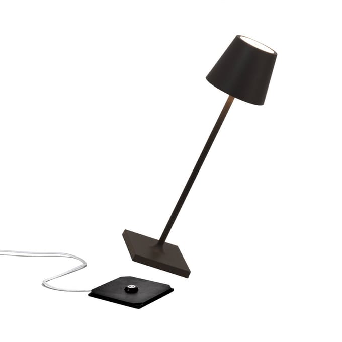 Zafferano Poldina micro acculamp, IP65 zwart