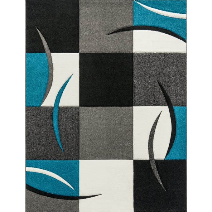 Modern tapijt Diamora turquoise 80x300 cm