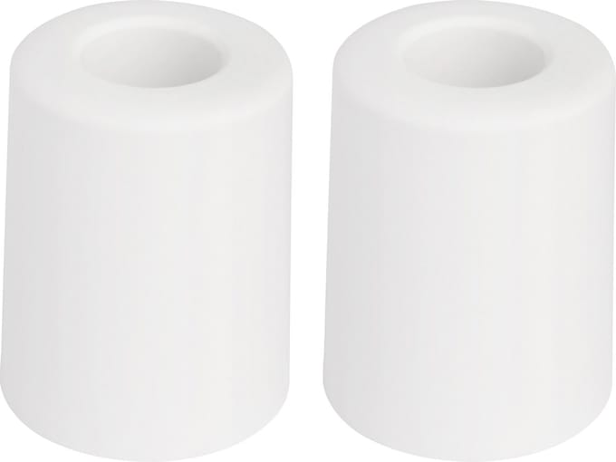 Deltafix Deurbuffer - 2x - deurstopper - wit - rubber - 50 x 35 mm - schroefbevestiging