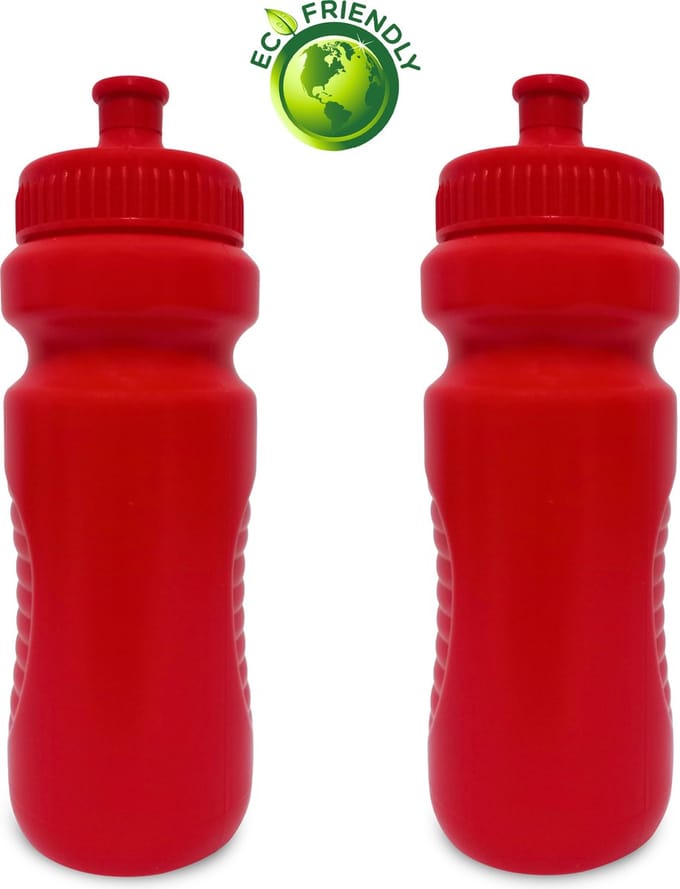 Drinkbus 700ml x2 - Drinkflessen kinderen/volwassenen - Rood