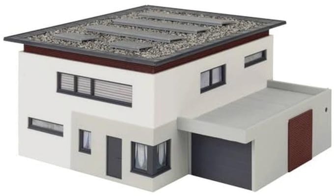 H0 Model Herenhuis met Garage - Modern en Stijlvol Design