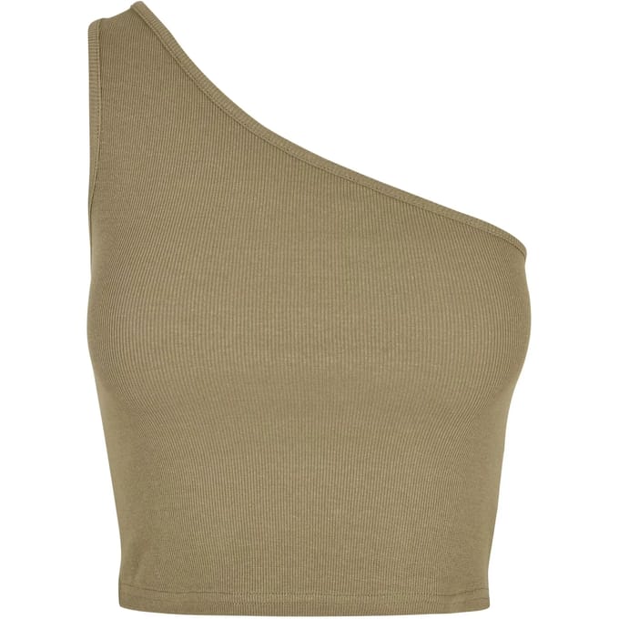 Urban Classics - Cropped Asymmetric Crop top - 4XL - Groen
