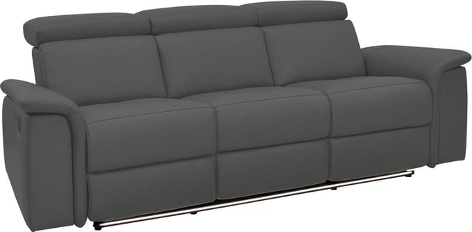 Pareli-Sofa 3-zits - Elektrisch - Grijs PU