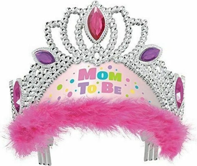 Mom - to - be - kroon - roze - babyshower - haza