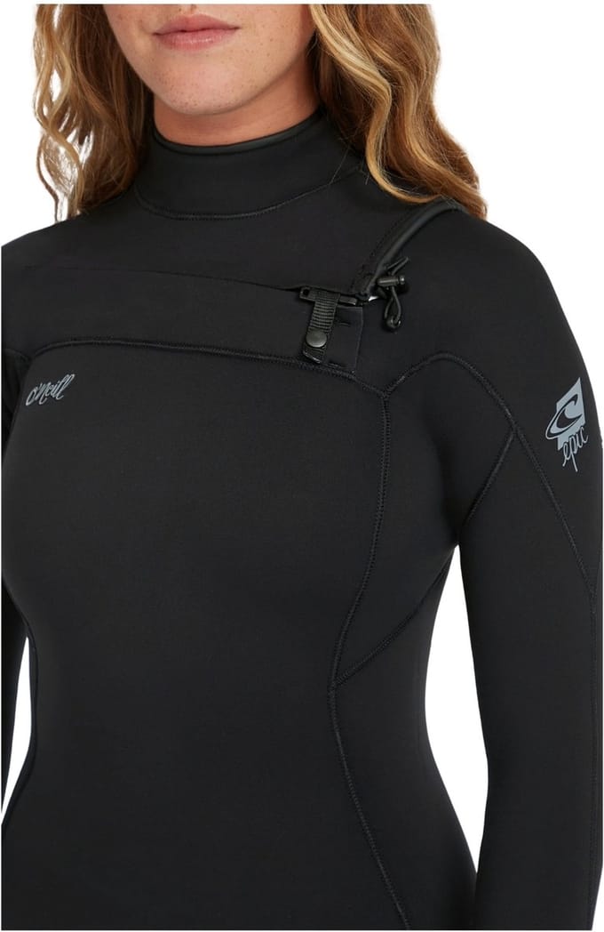 2026 O'Neill Dames Epic 5/4mm Borst Ritssluiting Wetsuit - Black