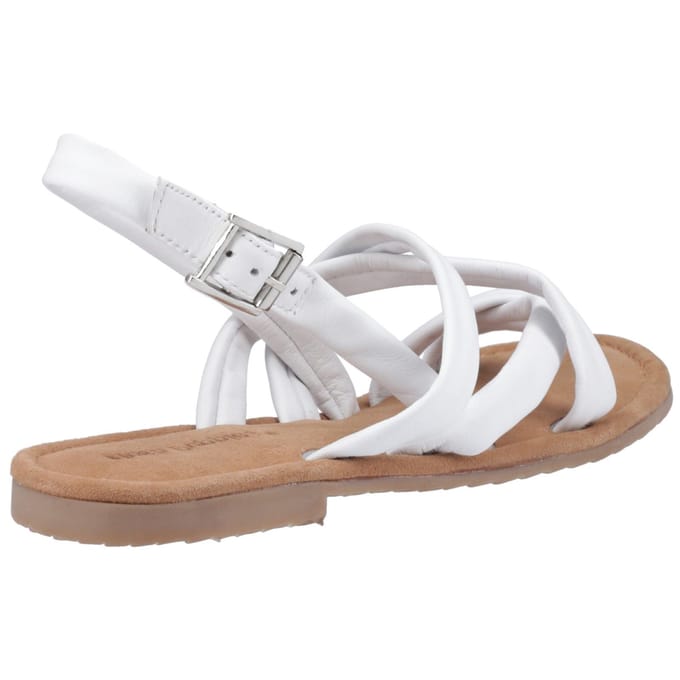 Hush Puppies Hope Leren Dames Witte Sandalen