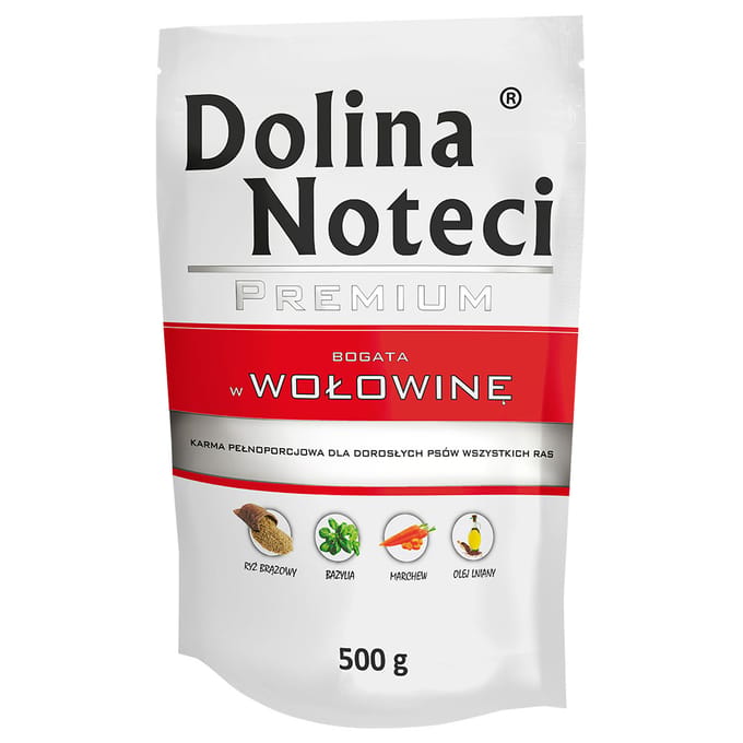 20 X 500 g Dolina Noteci Premium Pouches Rundvlees Hondenvoer