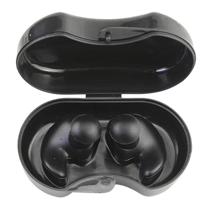 Bouchons d'oreille de natation imperméables et réutilisables en Silicone, bouchons d'oreille de natation pour adultes noir
