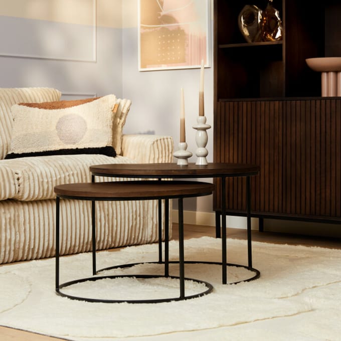 Starfurn - Salontafel Madison - Bruin - 70x70x45 cm