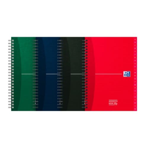 Adresboek oxford office essentials a5 72vel Dubbelspiraal assorti
