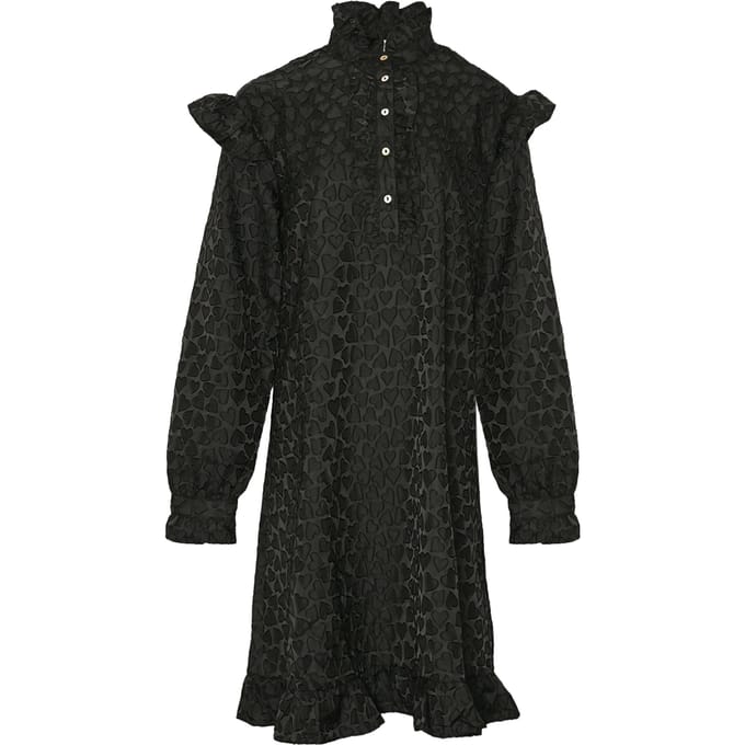 Reno Ruby Ruffle-jurk in zwart