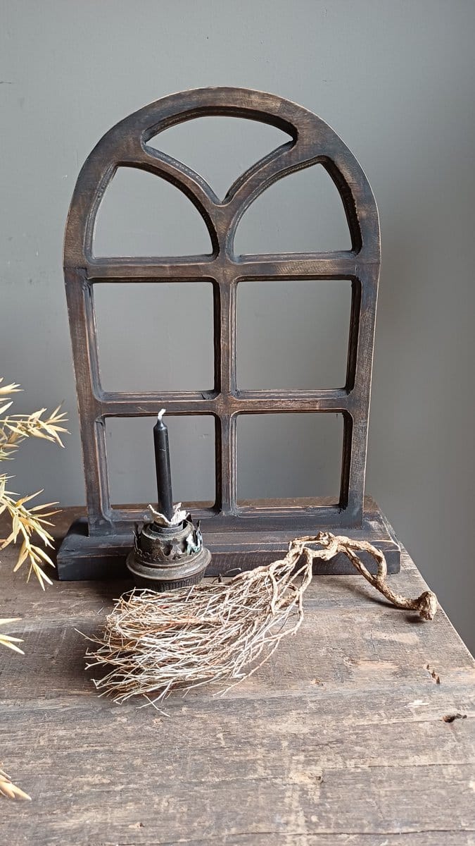 Decoratie raam 39cm stal