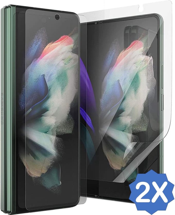 Screenprotector geschikt voor Samsung Galaxy Z Fold 3 - Screen Protector - 2 Stuks