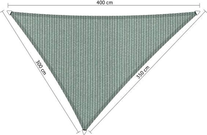 Shadow Comfort driehoek 3x3,5x4m Country blue met Bevestigingsset