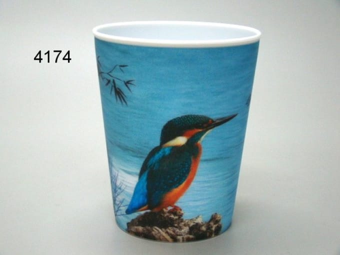 3D Beker - IJsvogel - 300 ml - Kunststof - Diepte Effect - 9 x 9 cm