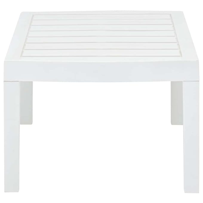 vidaXL - Tuintafel - 78x55x38 - cm - kunststof - wit