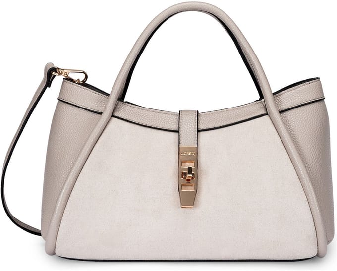 L.CREDI handtas schoudertas Sandi Handle Bag Dusty Taupe