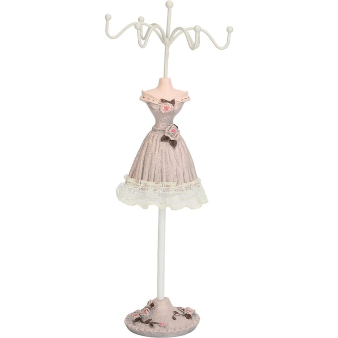 Mannequin Jurk Sieraden Display Standaard Model Jurk Oorbellen Ketting Sieraden Organizer Decoratief beige