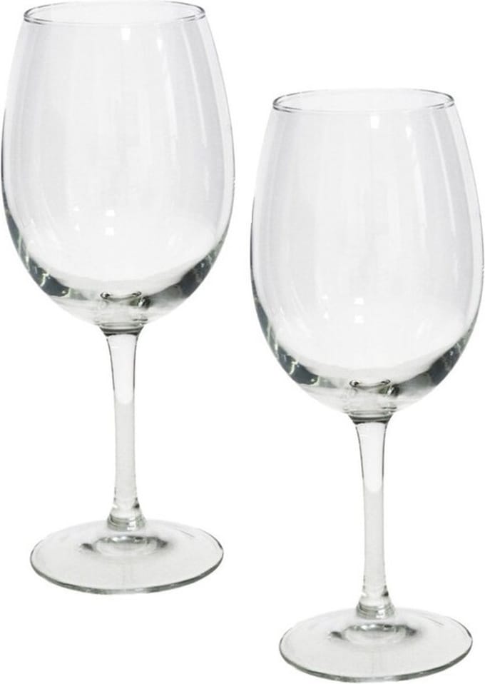 Gerimport Wijnglazen - 6 stuks - glas - 580 ml - voor rood en wit