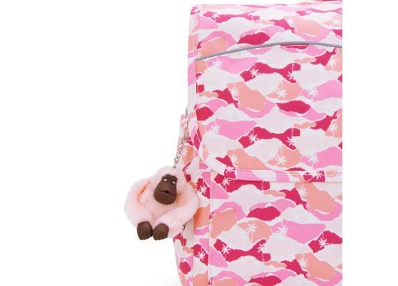 KIPLING Codie M Pink Palm Boekentassen en rugzakken