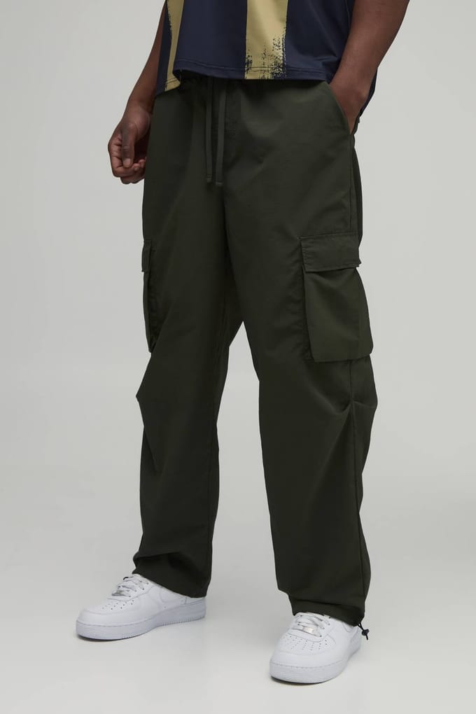Ballonmodel Cargobroek Met Koordstopper Aan Zoom | Khaki | Size Medium