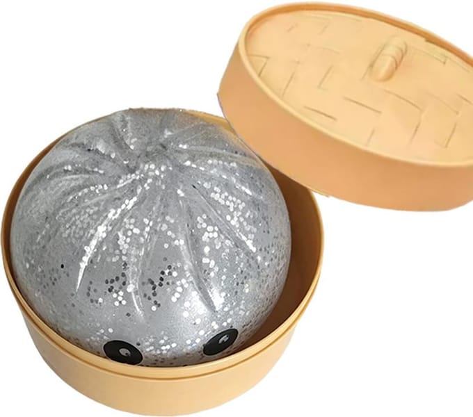 Glitter Dumpling Glitter Dumpling Squishy met Doos Dumplings Sensorisch Knijpspeelgoed voor Stressverlichting groothandel A