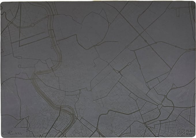 Place Maps Placemat Skyline Leuven - Stadhuis - Kunstleer - Champagne - 1 Stuk