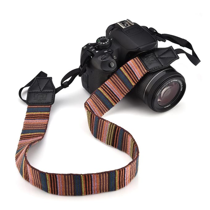Universele 1cm Brede Kleurrijke Polyester Stoffen Schouder Nek Camera Riem (Gemengde kleur) veelkleurig