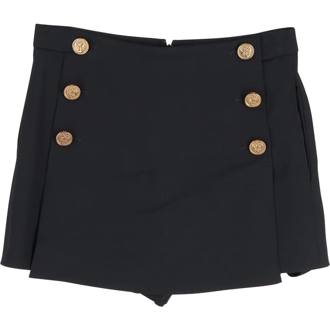 RED Valentino Mini Skort met versieringen in zwarte viscose