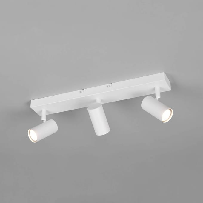 Reality Leuchten Spot Taryn, wit mat, lengte 45 cm, 3-lamps, GU10