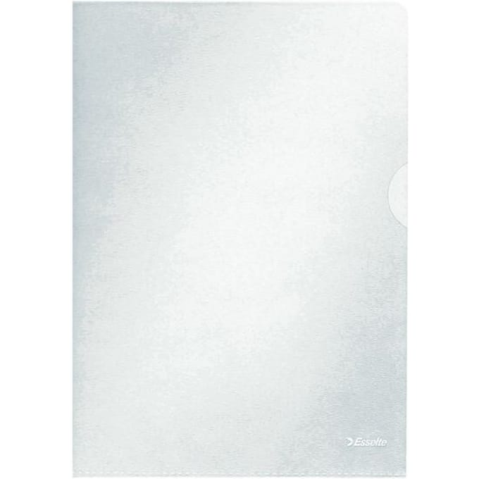 Esselte Standaard Zichtmap A4 - 30% Pre-consumer Gerecycled Plastic - Transparant - 100 Stuks