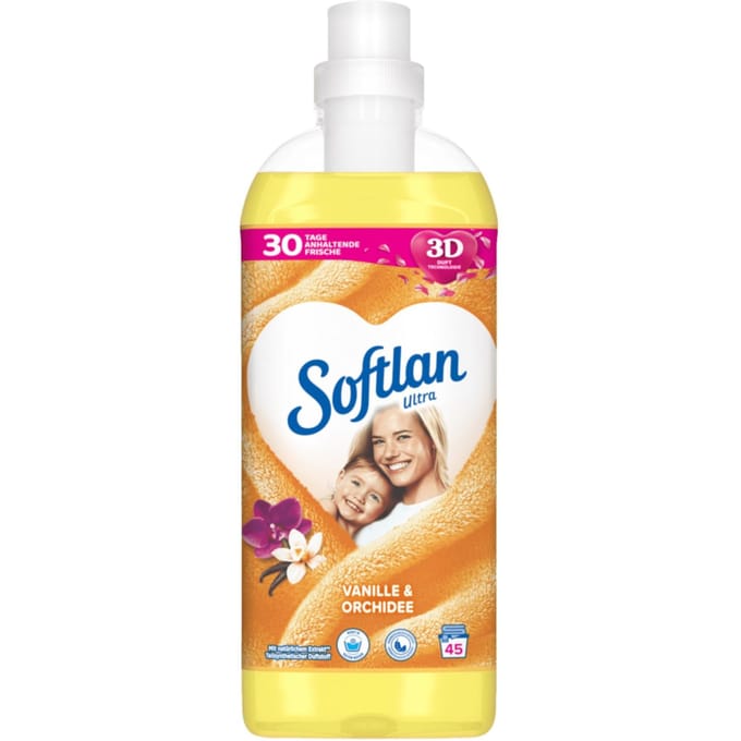 Softlan Vanille & Orchidee 3 D Wasverzachter 45 wasbeurten DE