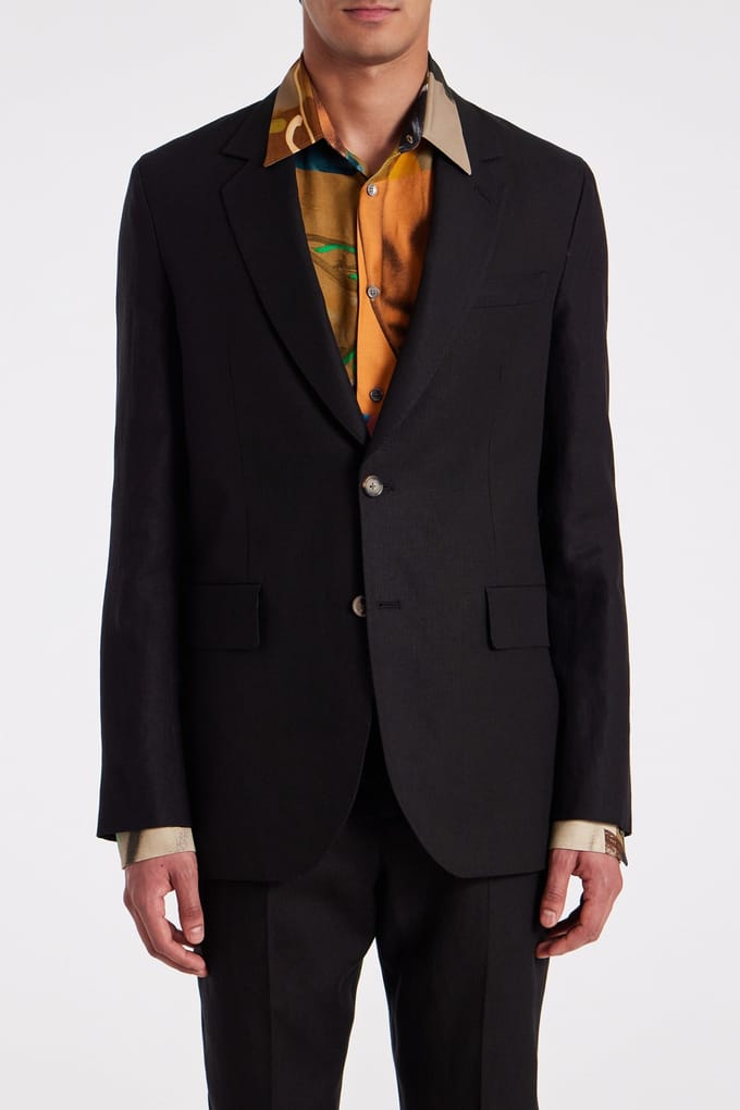 Paul Smith Mens 2 Button Jacket Black Größe: 46 | Blazer Outlet | Herren | Schwarz