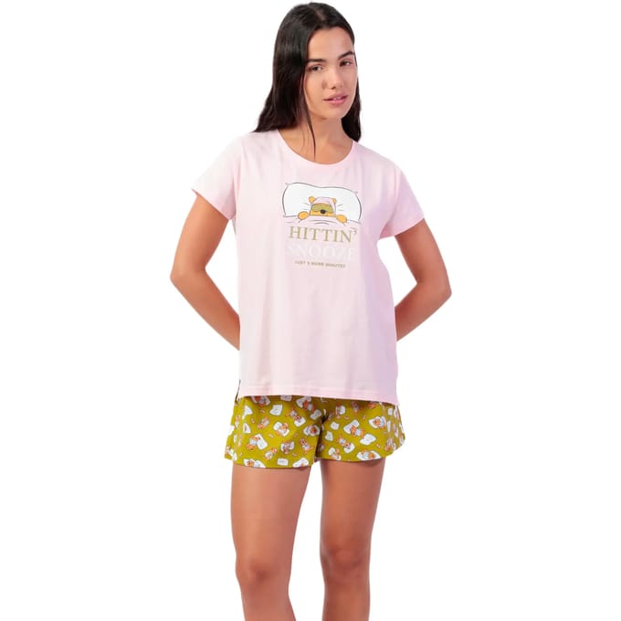 Pyjama-sets Admas Pyjamashort t-shirt Winnie Sleep Disney